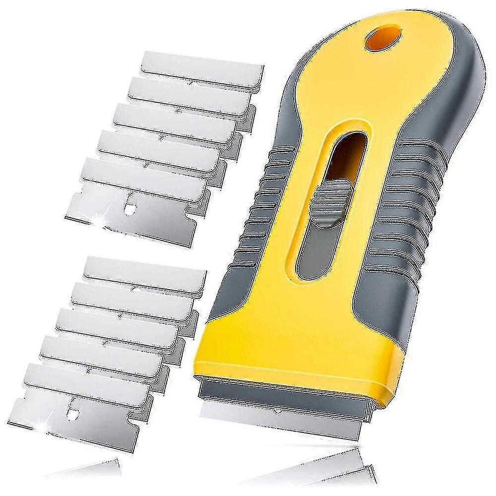 Razor Blade Scraper With 10pcs Carbon Steel Blades