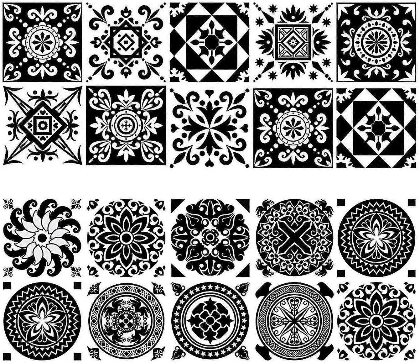 20個正方形の接着剤タイルステッカー、自己接着壁タイル、自己接着剤