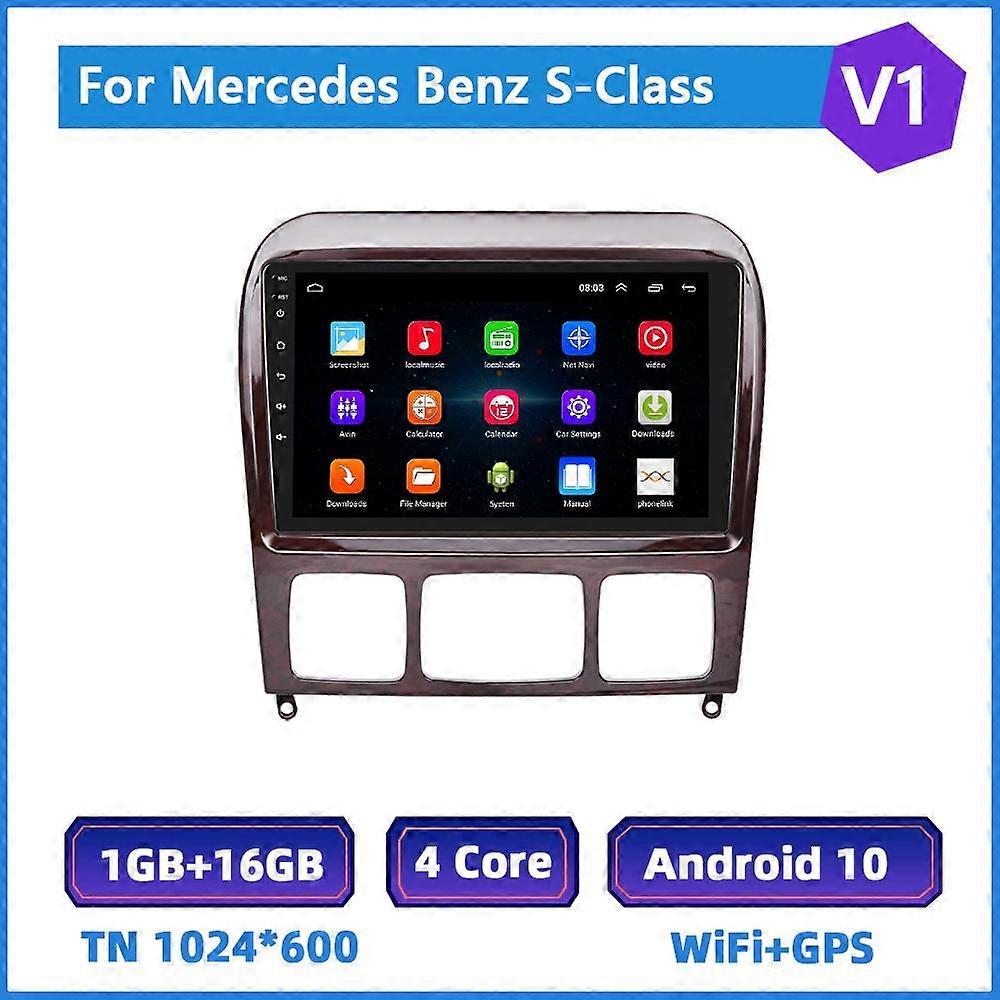 Redkid Mercedes Benz Classe S 1999-2007 Carplay 2DIN Android Radio Mobil Pemutar Vidéo Multimédia Au