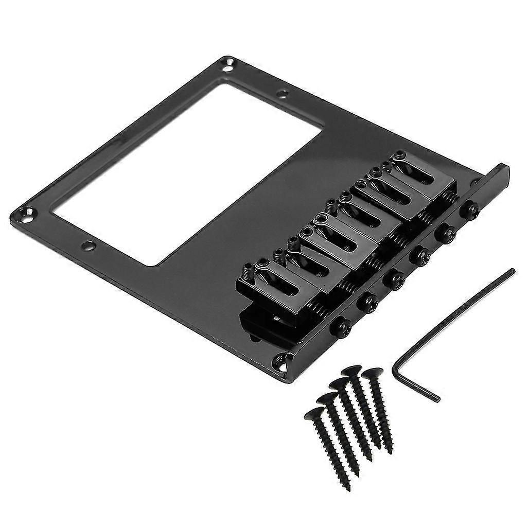6 Sadel Tele Bridge bakstycke Tele Humbucker Tl Gitarrbro för gitarr svart
