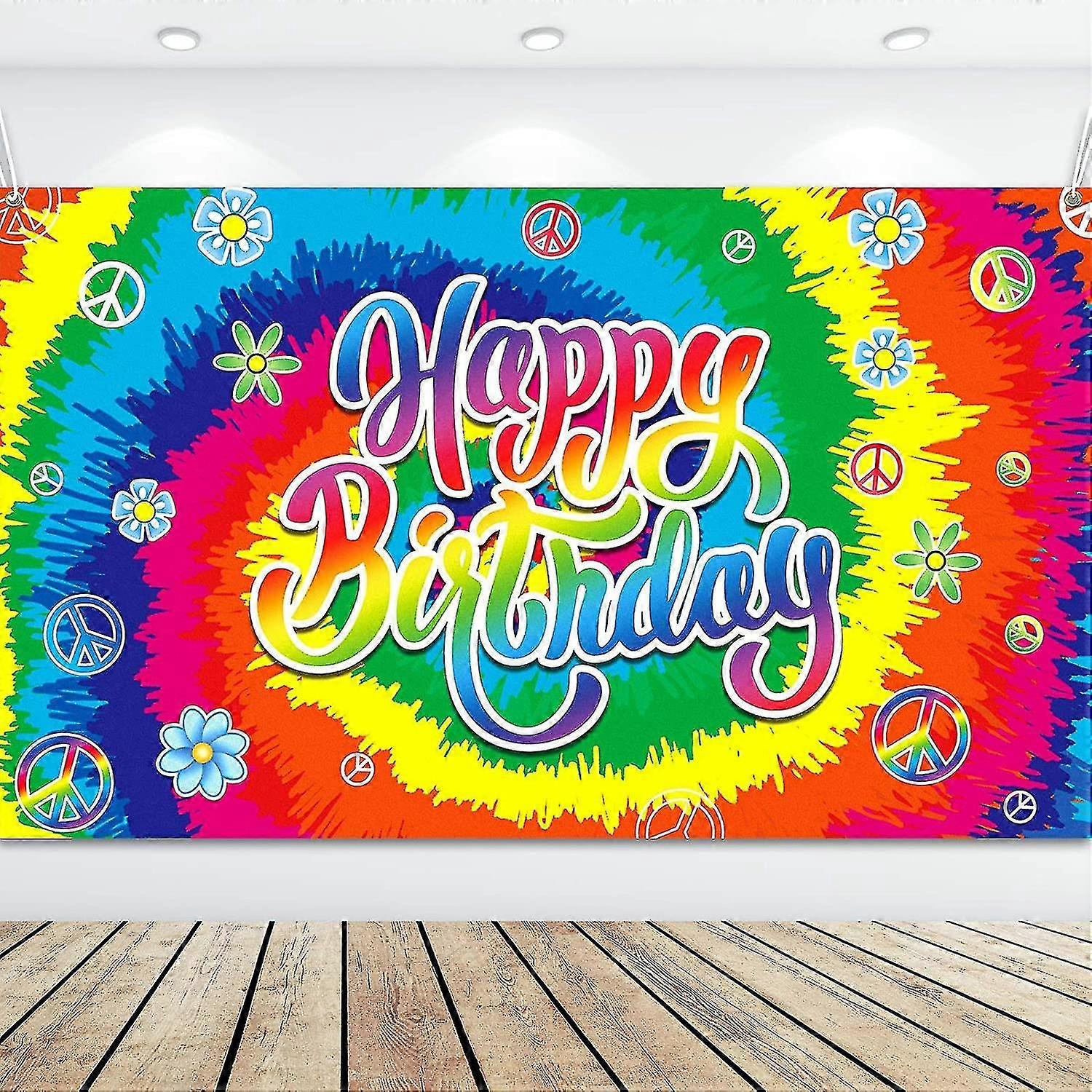 Tie Dye 60s Theme Backdrop, Rat
