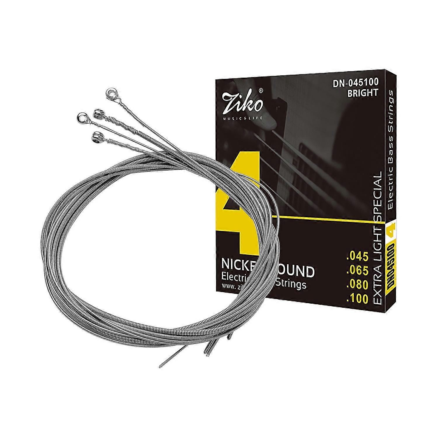 Electric Guitar Bass Strings Hexagon Alloy Wire Nickel Wound Bright Corrosion Resistant 4 Strings Se