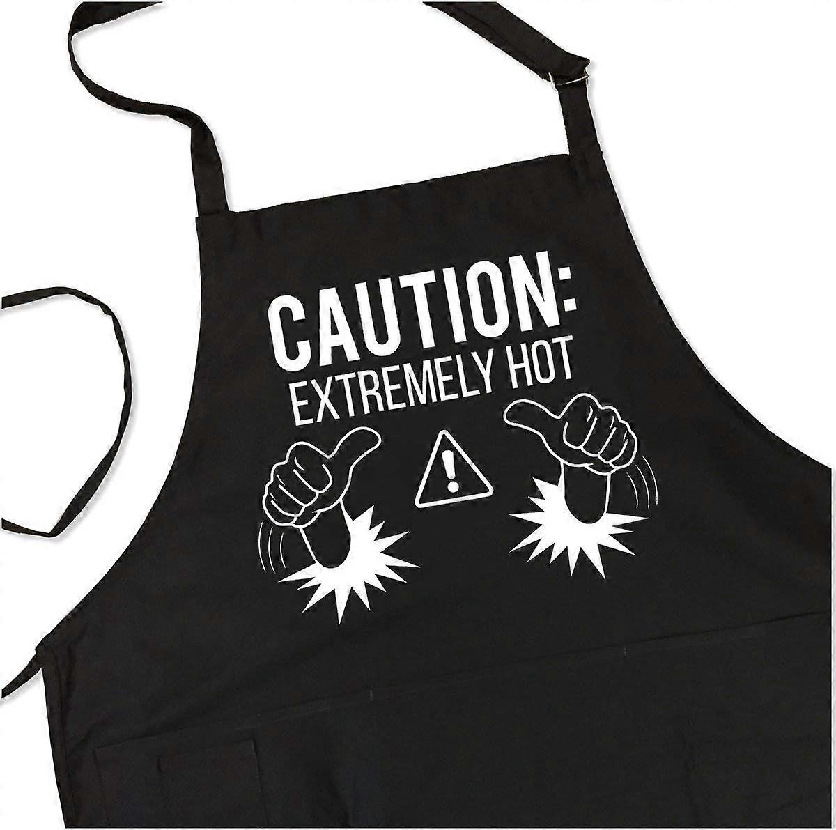 Caution: Extremely Hot Funny BBQ Apron
