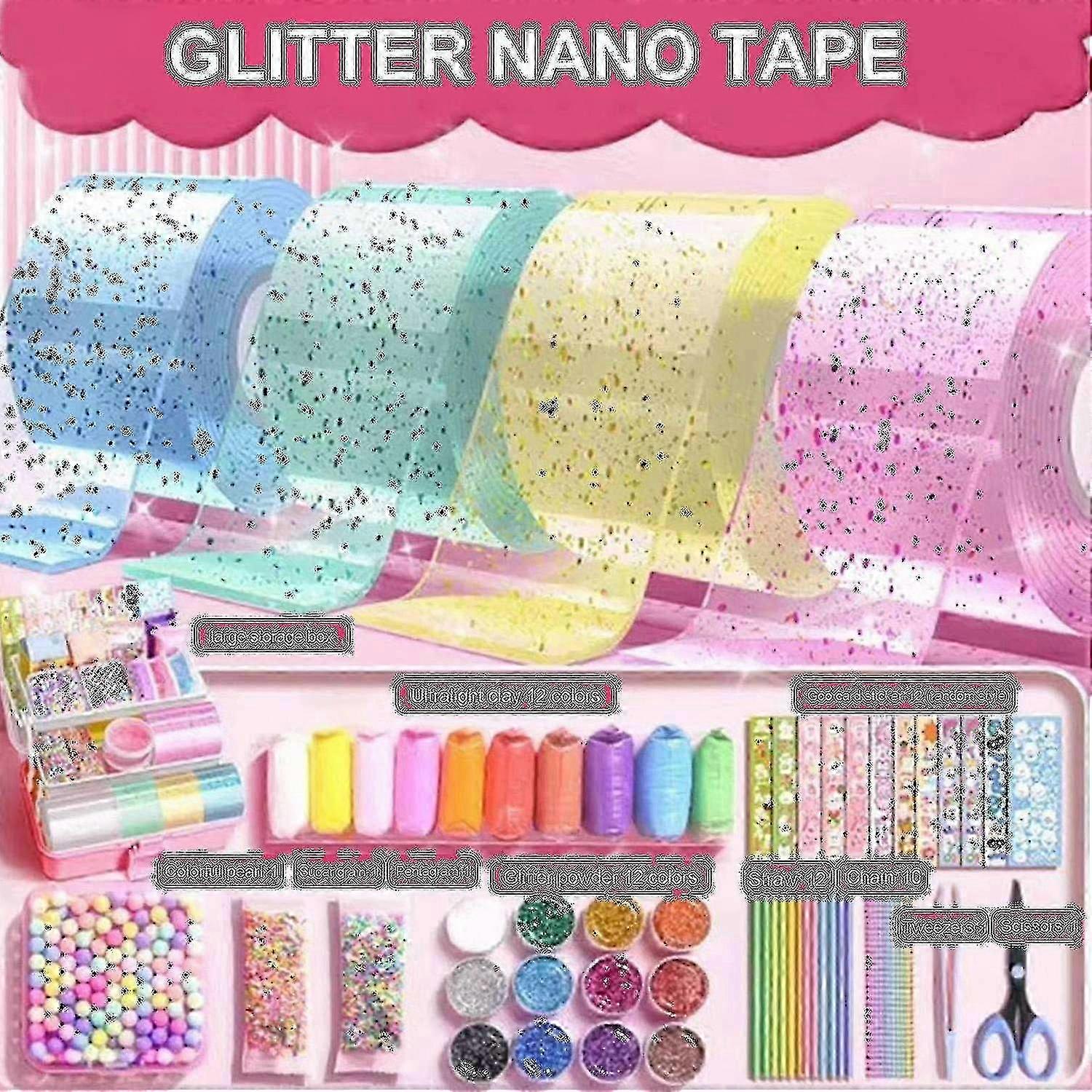 Nano Tape Bubble Kit For Kids - Non-toxic Nano Tape And Diy Bubble Maker For Family Fun (transparent
