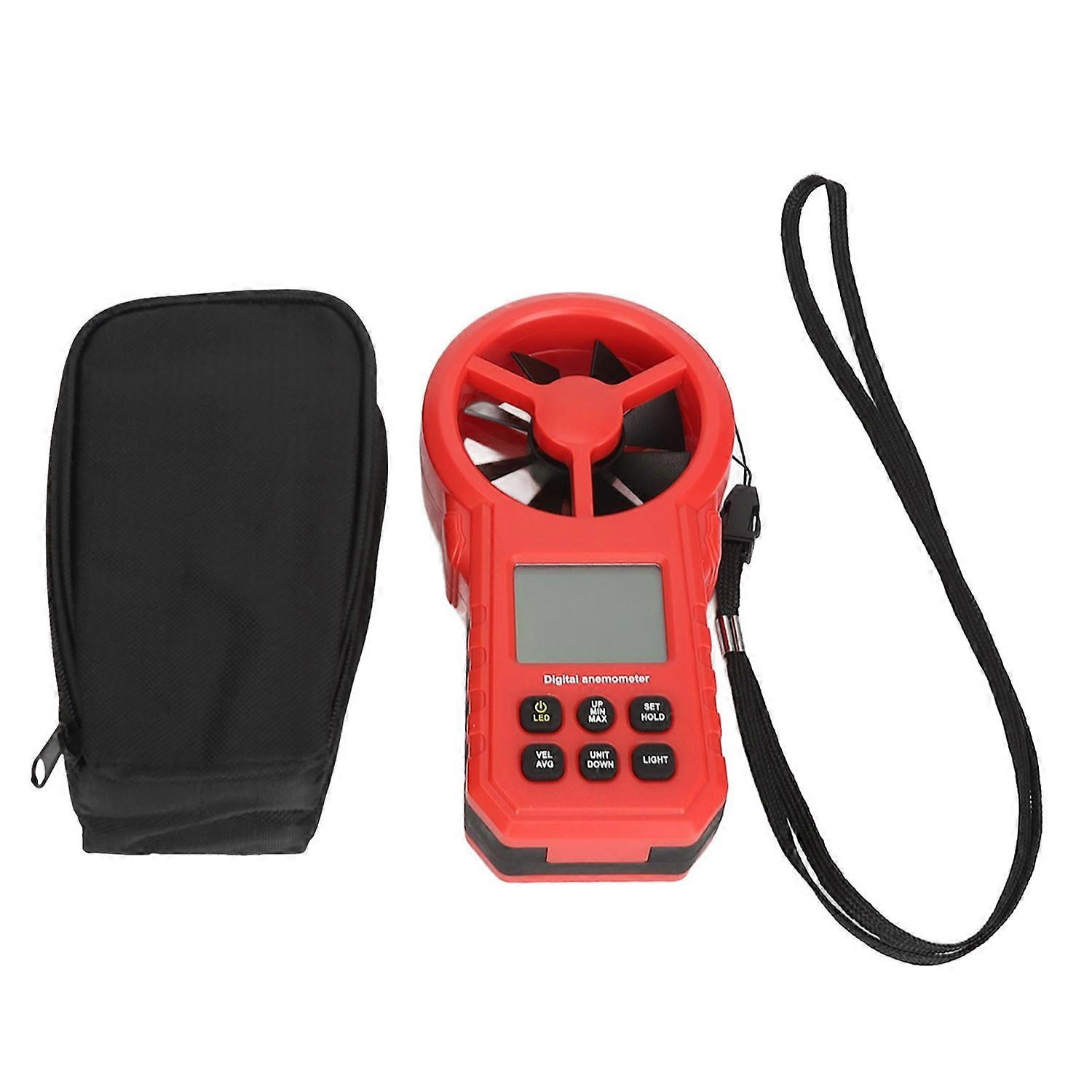 Digital Temperature Wind Speed Meter High Accuracy 5 Units Handheld Anemometer Thermometer 