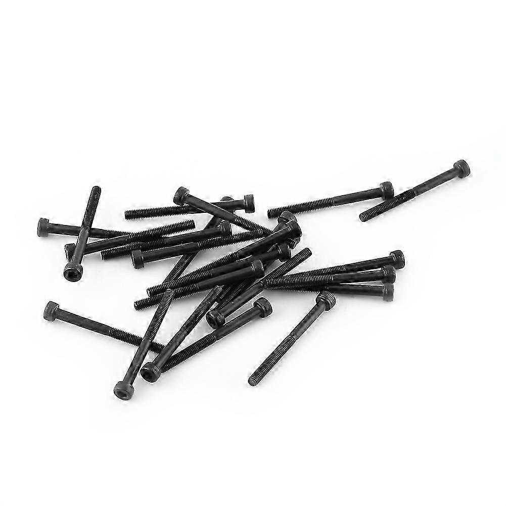 M3 Black Hex Socket Cap Head Screw Bolt Set (M3*35mm,Partially Threaded,24pcs)