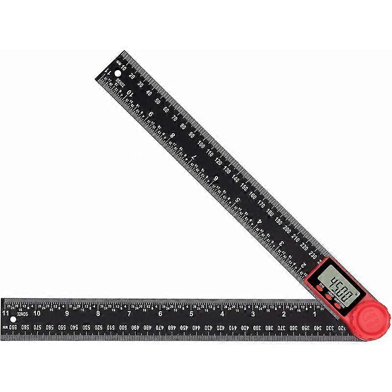 12inch LCD Digital Angle Finder Ruler 360  Protractor Measuring Tools 300mm Multifunctional Nylon Ruler Meter with Zero Function and Lock