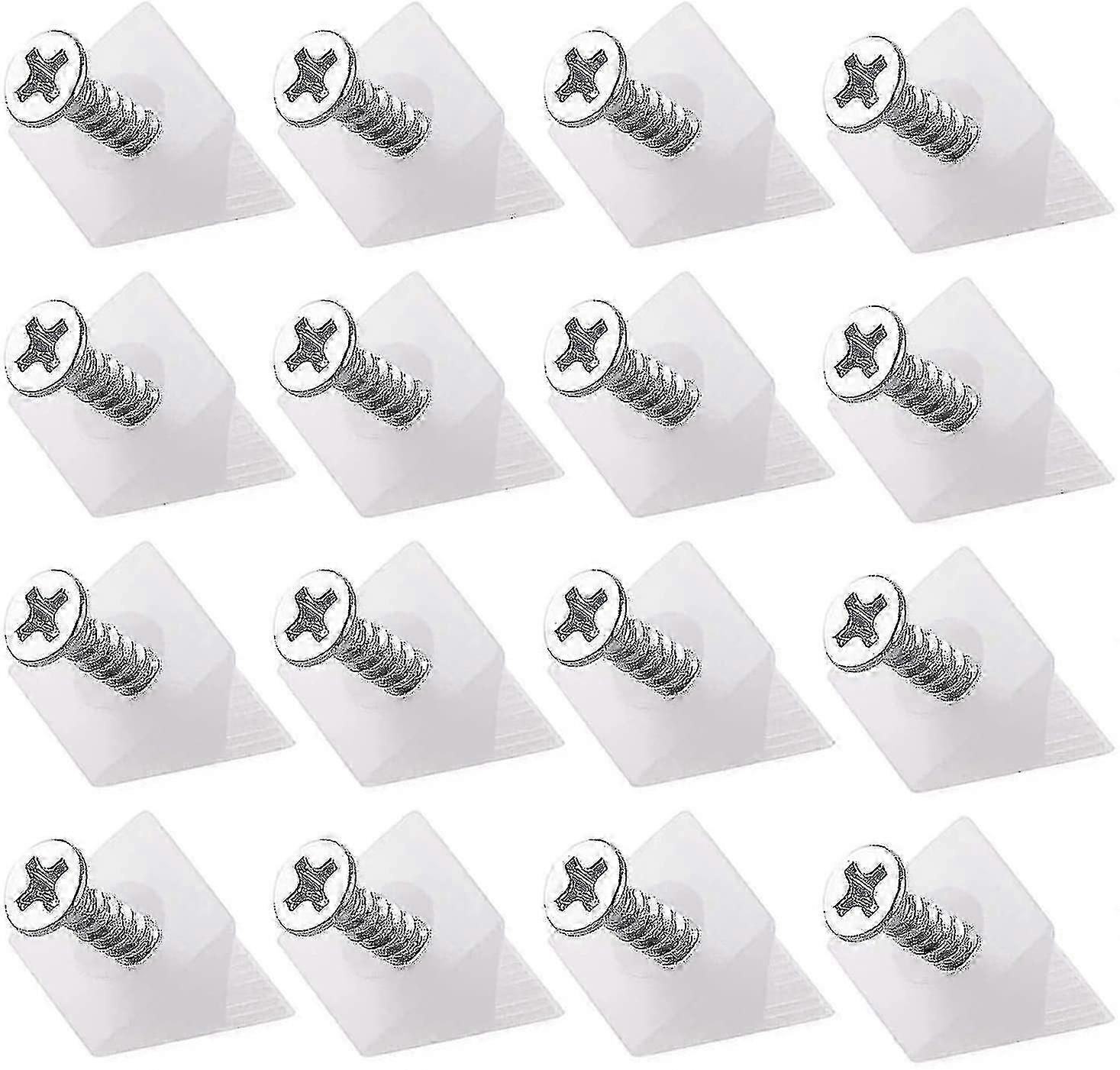100pcs Drawer Supports Drawer Bottom Sagging Repair Fix Kit Furniture Chest Mending Wedges Plastic Angle Bracket With Matching Screws-Yvan
