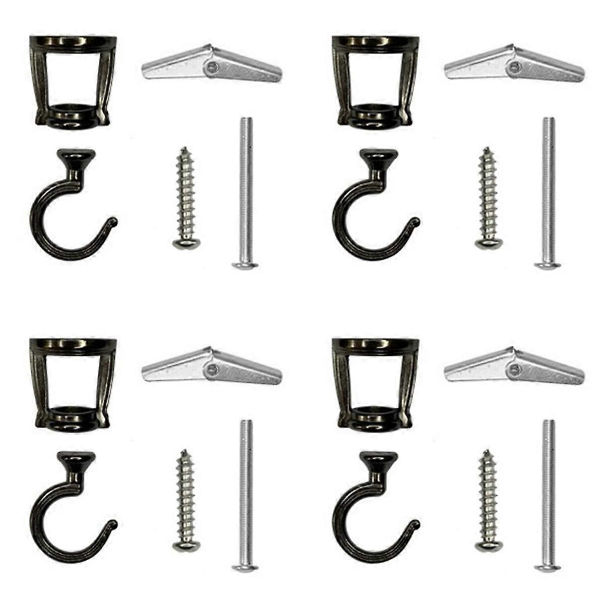 4 Pcs Ceiling Hooks for Hanging Plants,Heavy Duty Metal Plant Hooks, Screw in Hooks for Hanging Birdfeeders