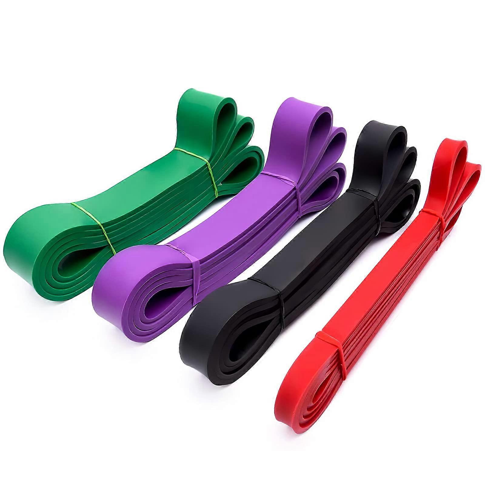Set of 4 Durable Pull Up Resistance Bands for Home Workout with Carry Bag, Adjustable Strength Levels, Versatile Fitness Tool