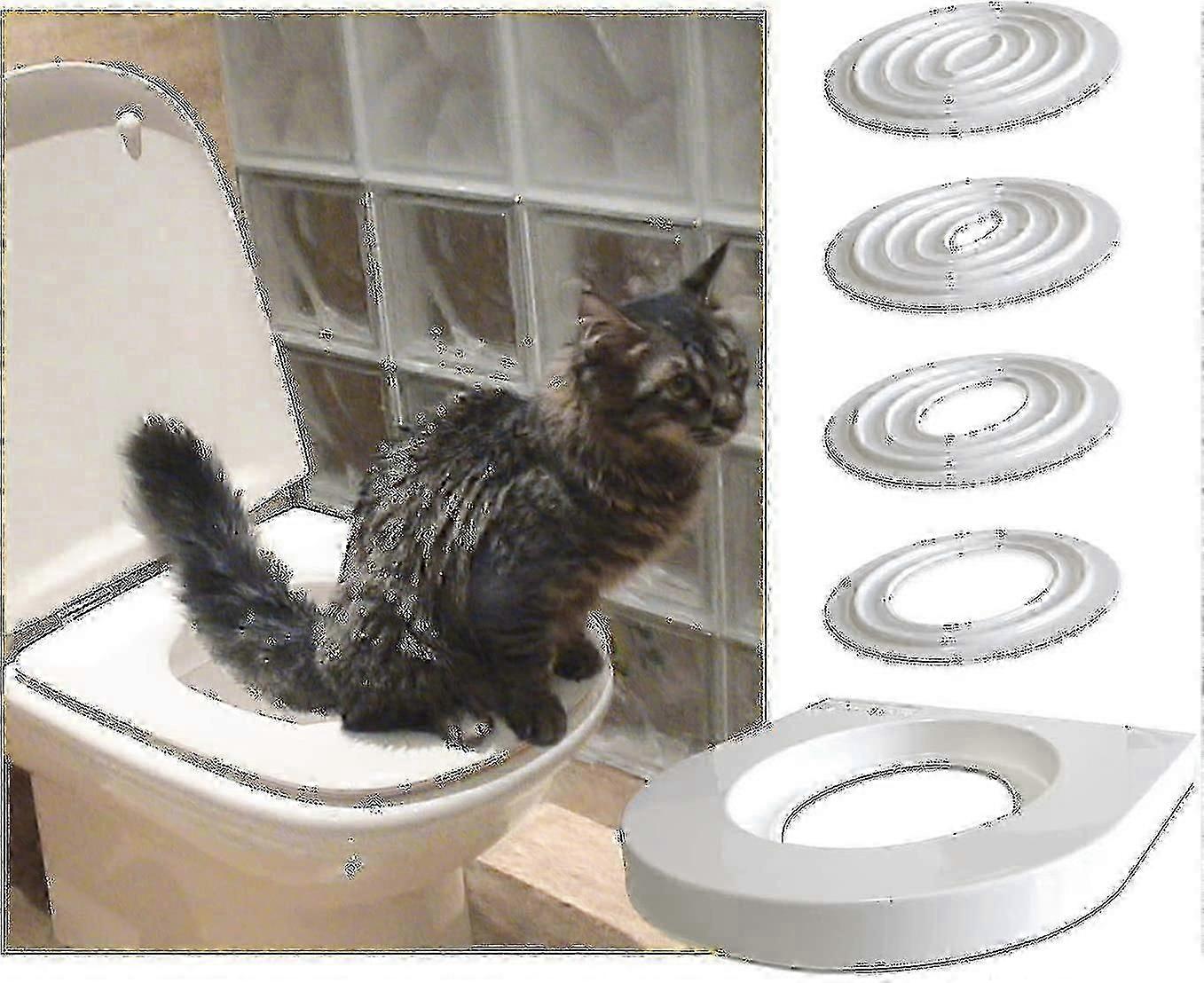 Katt toalett toalett trening system søppel boks søppel boks toalett sete opplæringssystem for å få katten din vant til toalettet