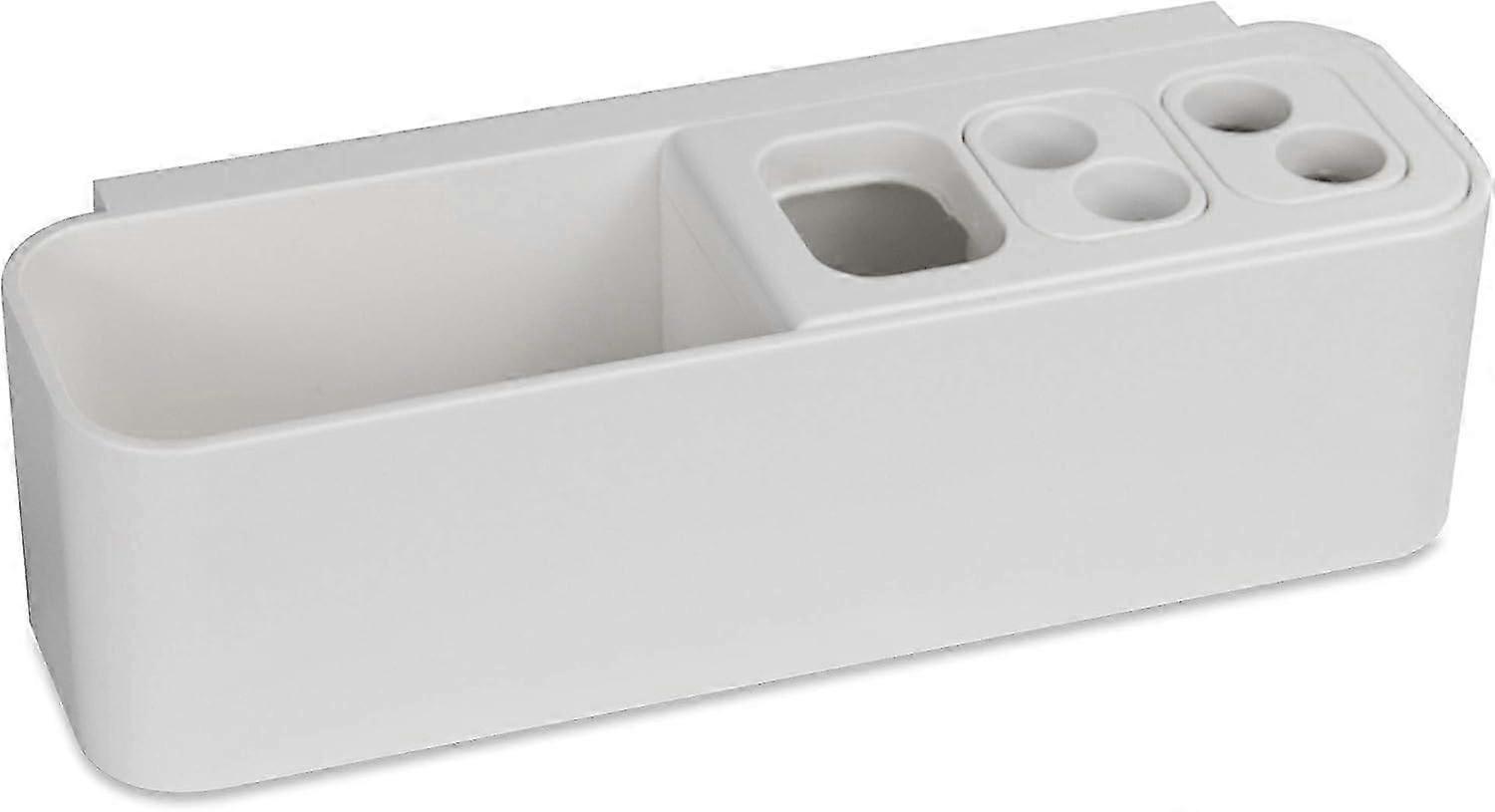 Multi-Compartment Toothbrush Holder Electronic & Manual Toothbrushes Storage