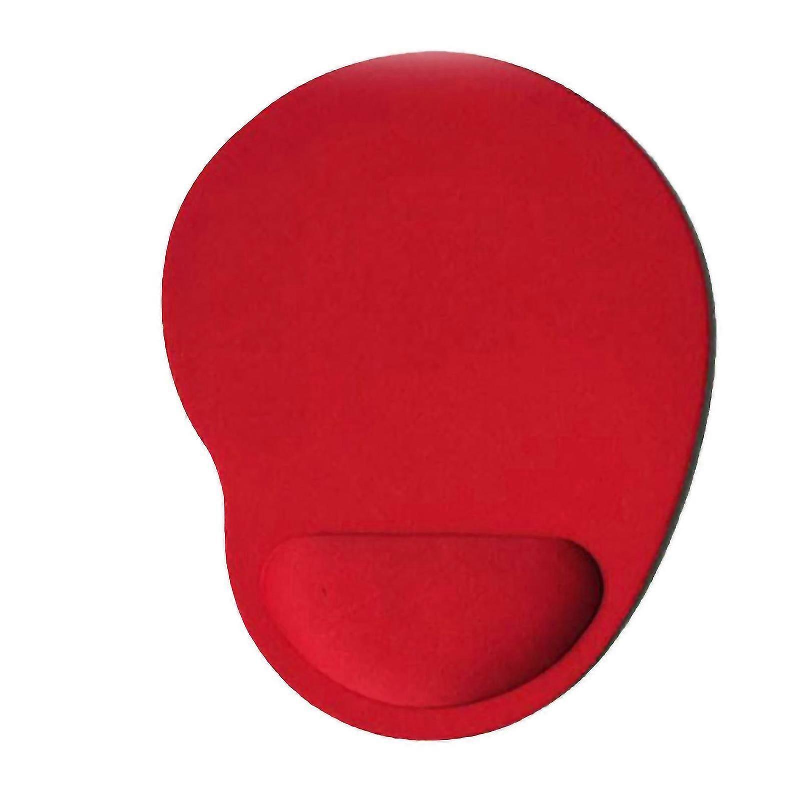 Wrist Rest Mouse Pad Ergonomic Design Soft Elastic EVA Foam Wrist Support Mouse Pad for Office Gaming Red Small Waist
