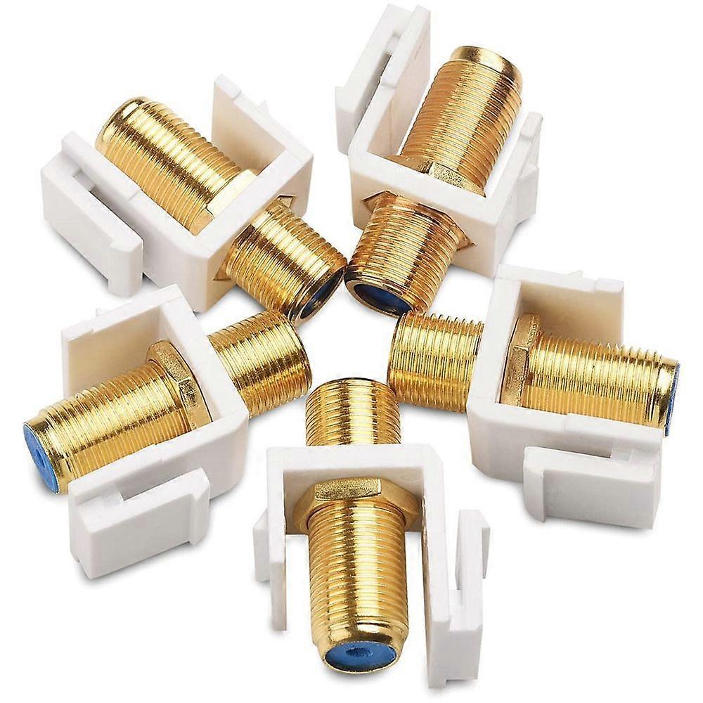 5 Pack RG6 Jack Insert, Coaxial Jack Insert Gender Changer