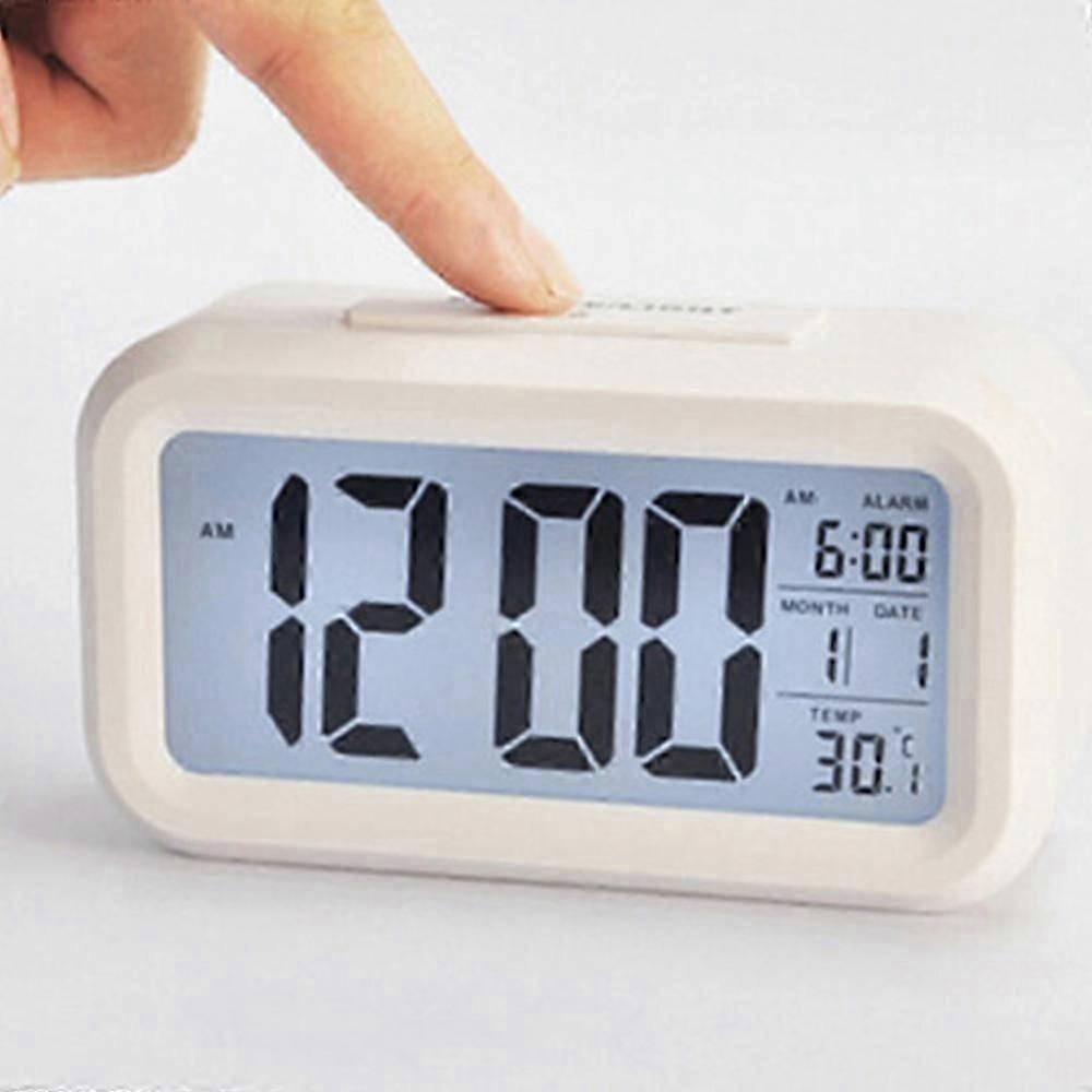 Snooze Calendar clocks Children Night Alarm LED Light Temperature Backlight Time Office Mute Digital Wake Electronic Desktop