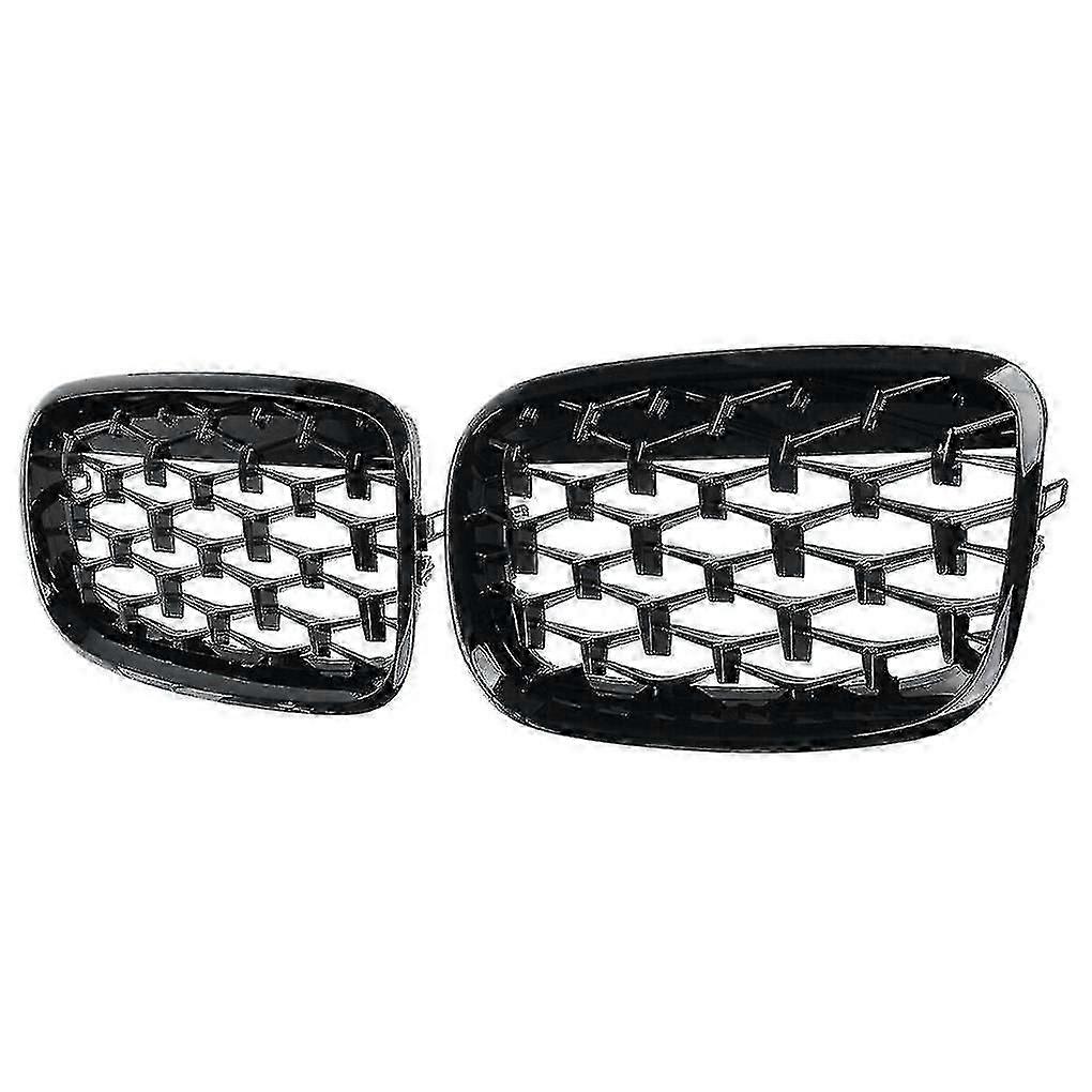 גריל יהלום לרכב מעולה גריל כליות קדמי גריל רשת כרום אביזרי רכב עבור E70 E71 E72 X5 X6 2007