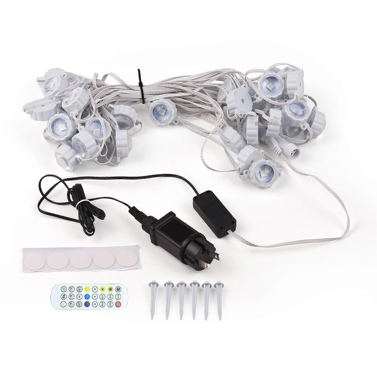 Permanent Outdoor Lights BT Connection 52FT with 36 LED Lights RGB Eaves Lights Button/App/Remote Control 3 Control Mode DIY Scene Modes IP67 Waterpro