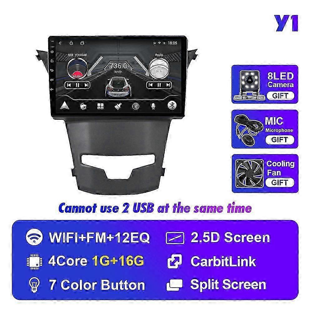 Autoradio pour SsangYong Korando 3 Actyon 2 2013-2017 Multimédia Blu-ray Autoradio Stéréo Vidéo Audio Player Navigation