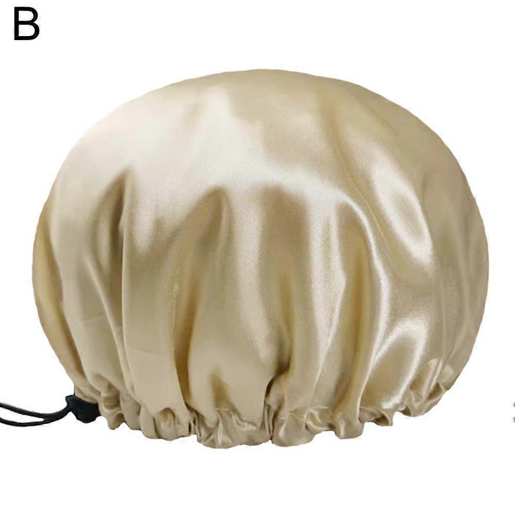 Shower Cap Reusable Waterproof Bath Hat Adjustable Adult