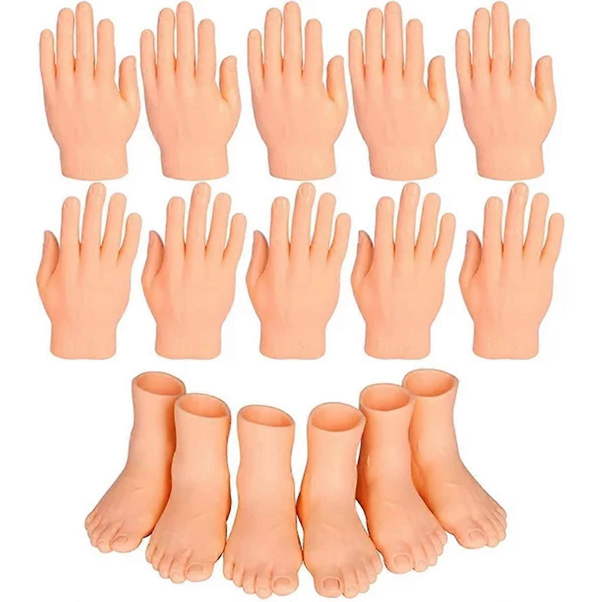 Finger Hands and Feet Combo, Small Tiny Finger Hands and Feet Left & Right Hands and Feet Set