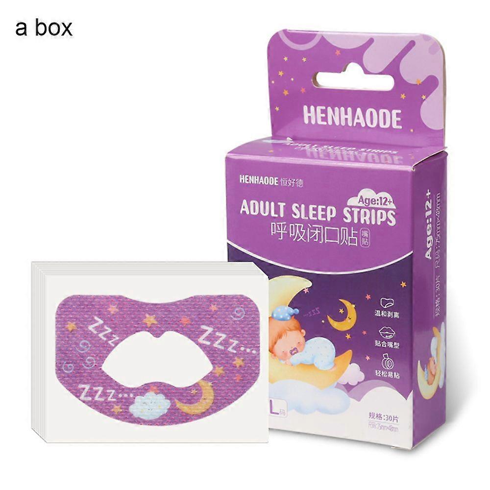 Çocuklar Sızdırmazlık Çıkartmaları Solunum Uyku Şeritleri, Uyku İçin Ağız Bandı, Daha Az Ağız İçin Anti horlama Yama 30 Adet
