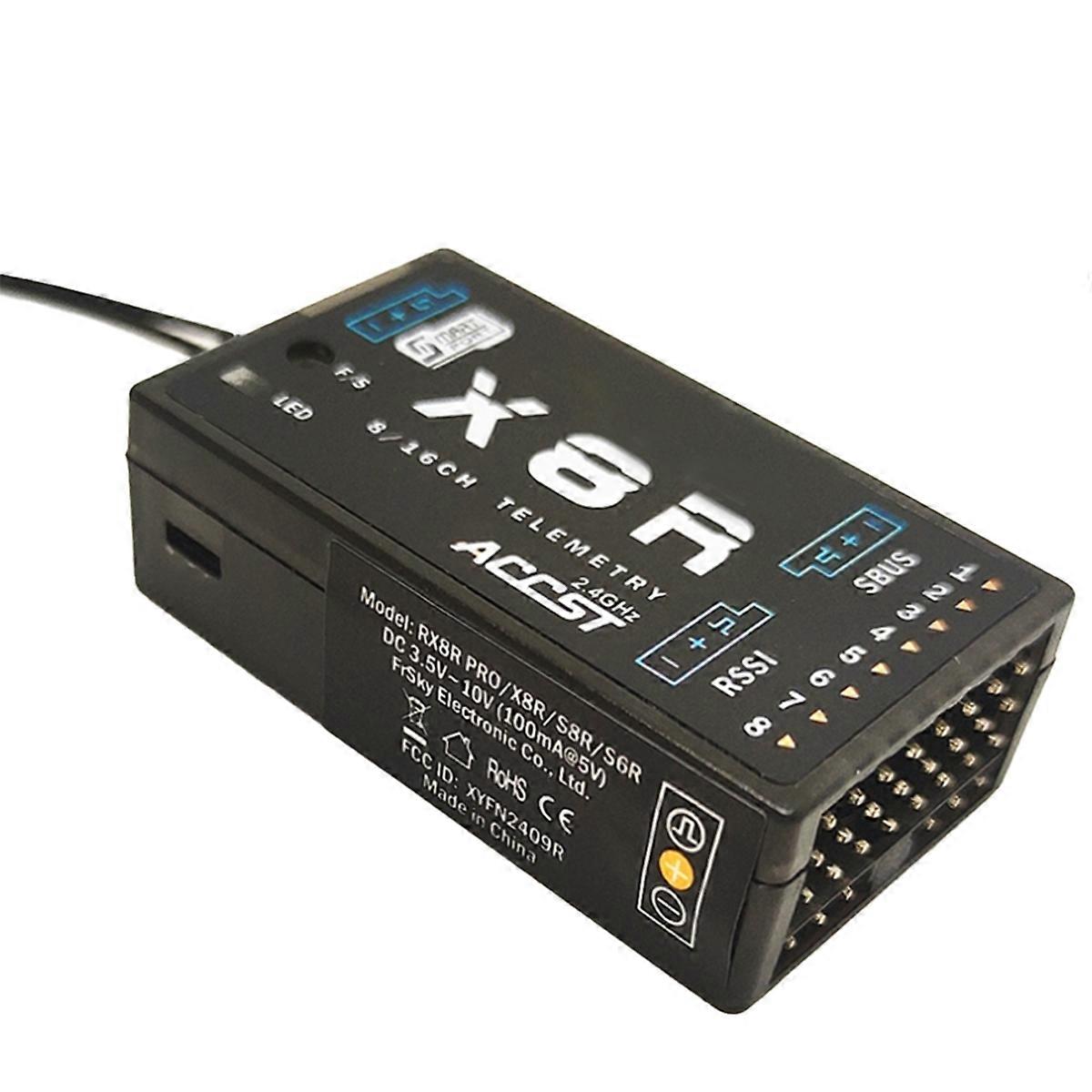 X8R 8Ch/16ch 2.4ghz 受信機 TX16S、TX18S、ジャンパー、XJT、X9D Plus、X12S、X-Lite Pro ACCSTおよびRSSIandSBUS用アンテナ付き