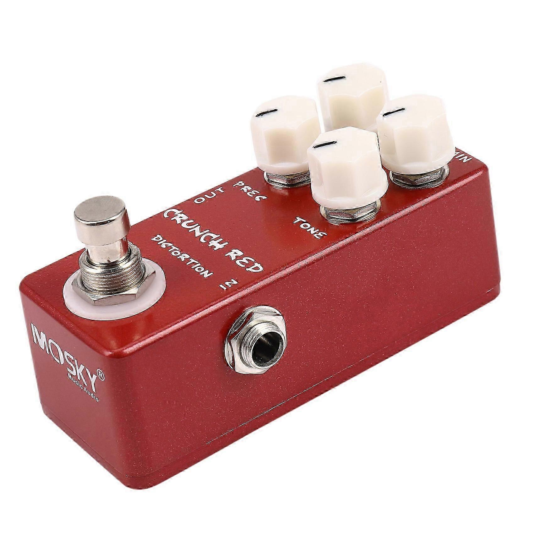 Mini Gitarr Effekt Pedal Mini Crunch Röd Distorsion Gitarr Pedal True Bypass Full Metal Shell JP
