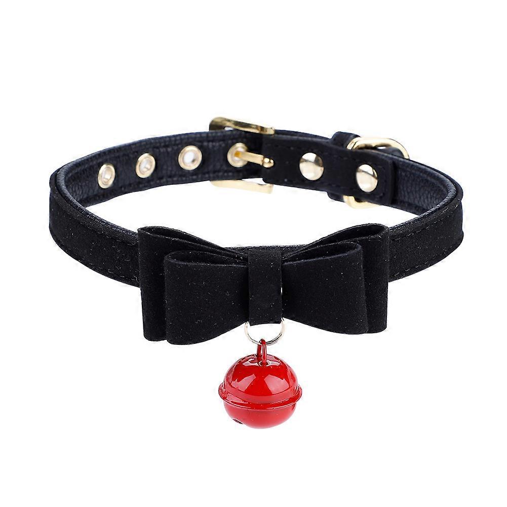 Adjustable Dog Puppy Collar with Bow Tie Ring Bell Decor, Stylish Pet Accessory in Multiple Sizes and Colors