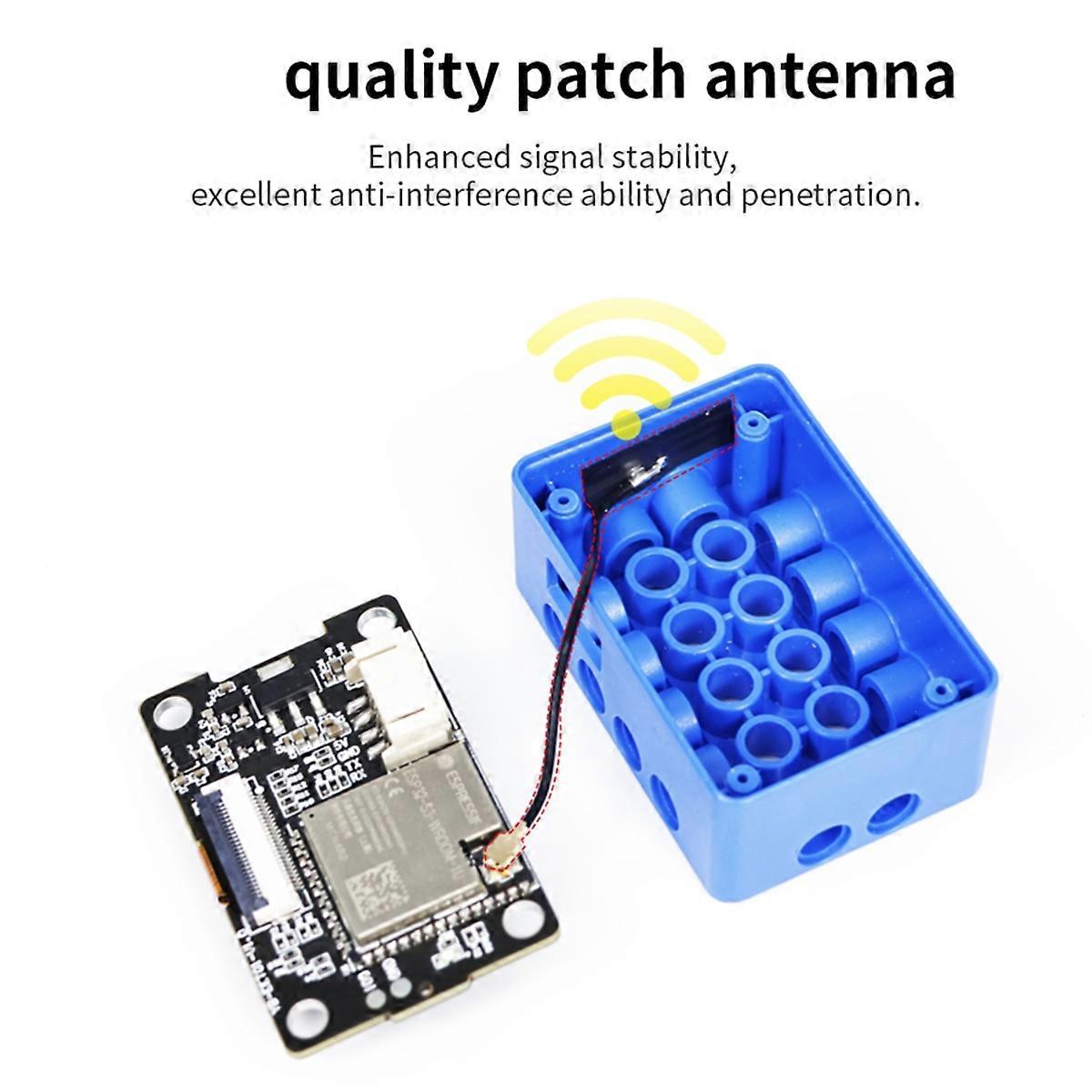 ESP32-Wi-Fi Camera Module Supports Serial Port Communication and STEM32 for Building Block Parts with 2DOF PTZ