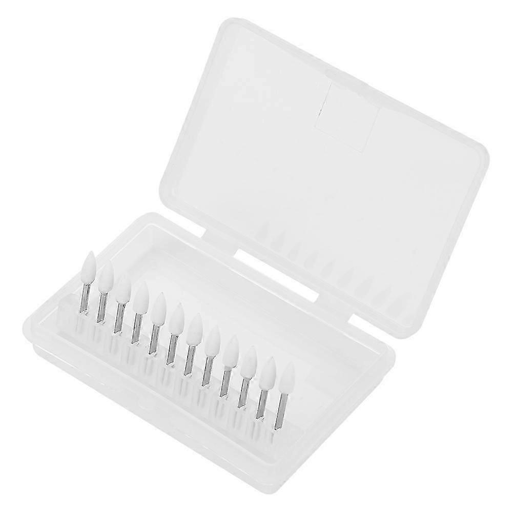 12Pcs FL2 High Speed Sand Dental Grinding Head Set Repairing Polishing Bur