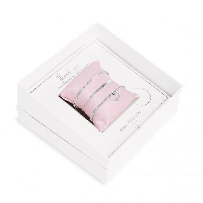 Thank You For Helping Me Tie The Knot Silver 17.5cm Stretch Bracelet Set 3528