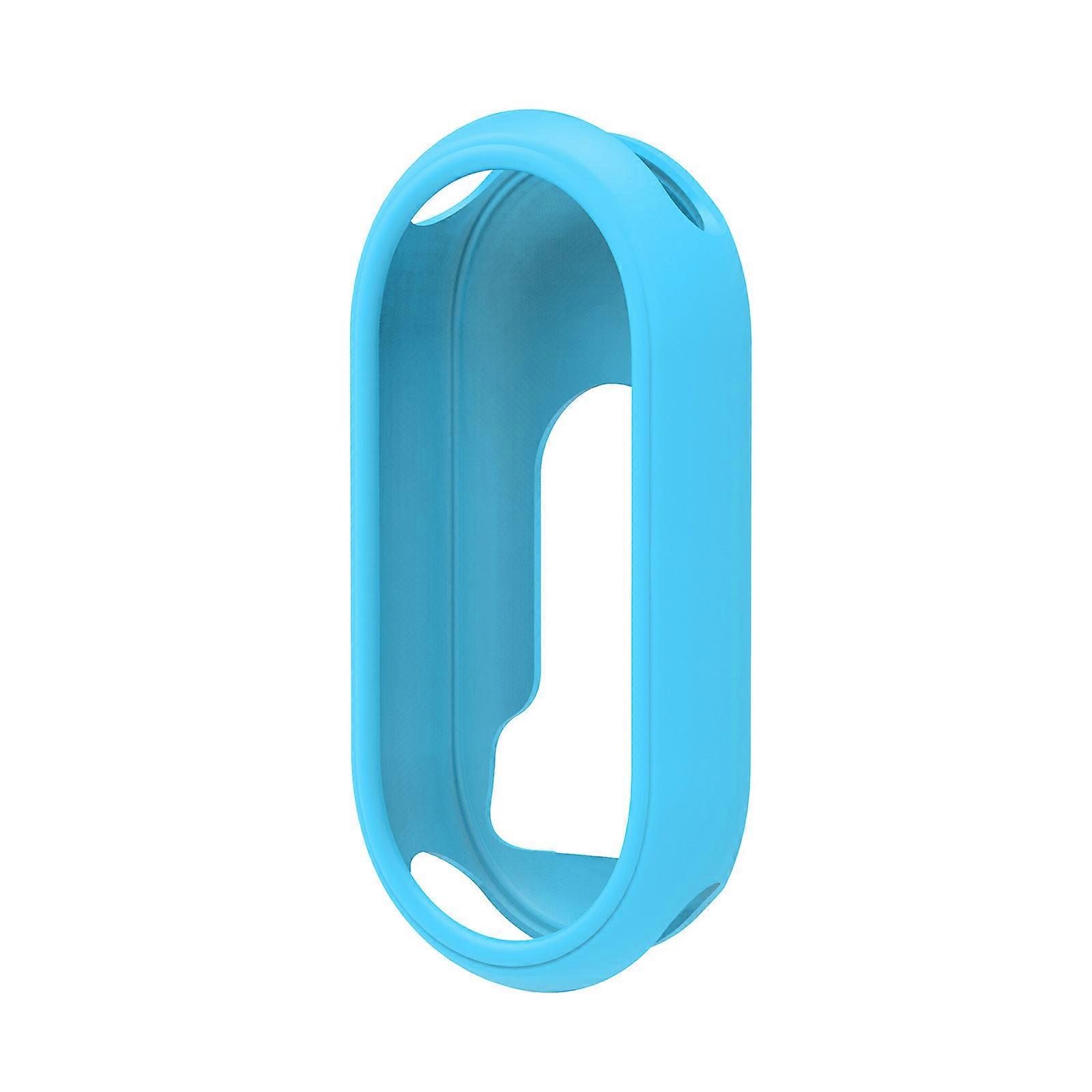 Shockproof Case for Mi-Band 8 Screen Protector Bumper-Shell Protective Cover Ultra-Thin Scratched Resistant Soft Housing sky blue