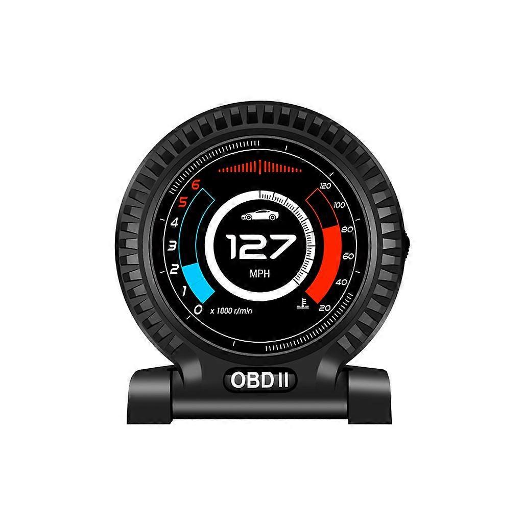 Kjøretøy Kilometerteller Bil Head-up Display OBD + GPS Fart Vann Temp Spenningsalarm