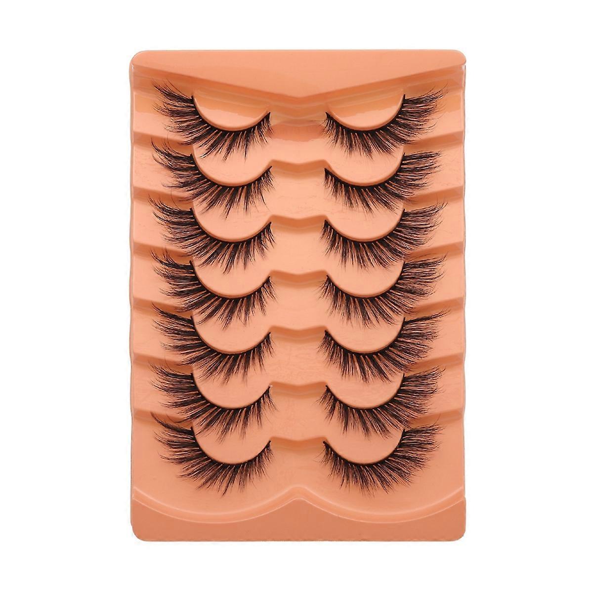 3DMAO-08 7 pairs Eyelashes Invisible Band Fairy Lashes Extension