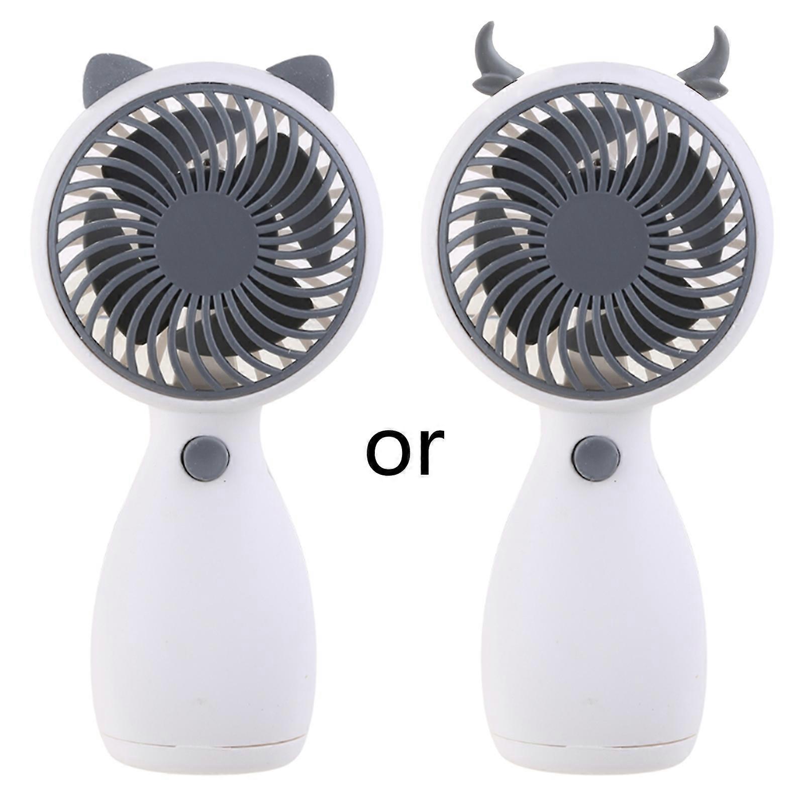 כף יד מאוורר קטן חמוד בעלי חיים 4 צבעים USB נטענת כיס גודל אישי מיני מאוורר חיצוני נסיעות משרד קיץ לבן