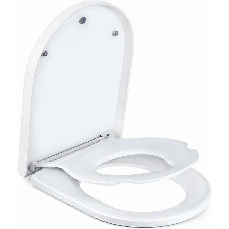 2 In 1 Toilet Seat With Built-in Toddler Potty Training, Slow Close U-shaped Design For Adults And Children, Comfortable And Safe, Quick