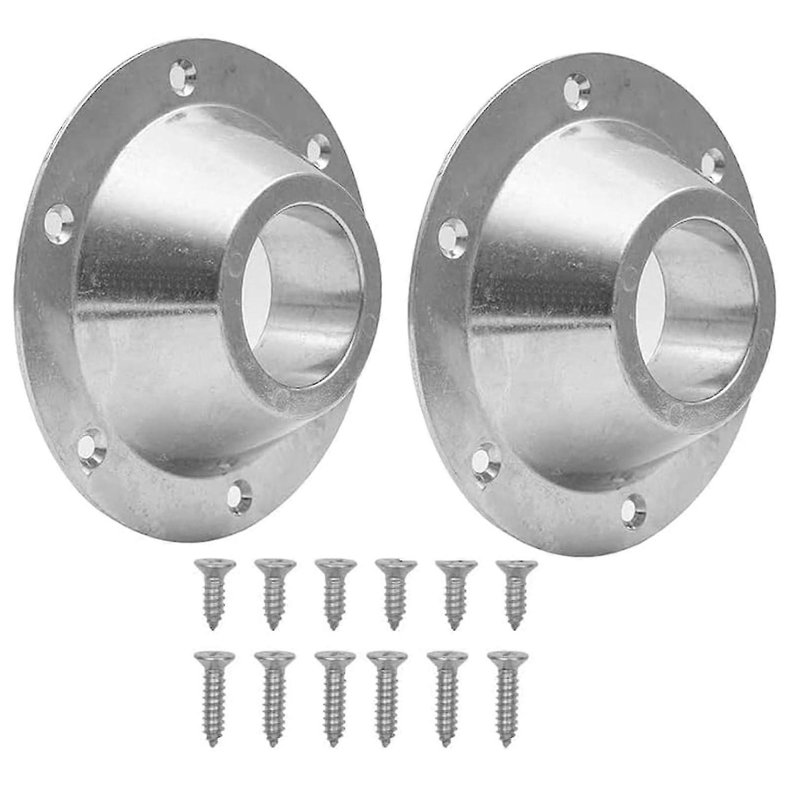 2Pack RV Table Base Mount Aluminum Alloy Camper Table Base Mount with Screws for Mounting Both Ends of Table Pole Fixed Table Bottom and Floor Easy to