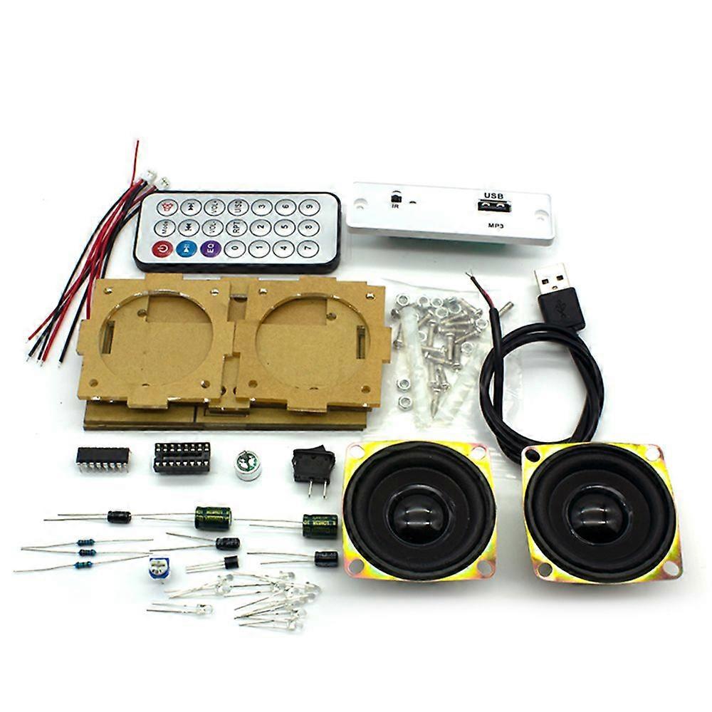 DIY Electronic Project Kit for White Bluetooth Speaker Soldering Kit for Practice and Teaching Stereo Module