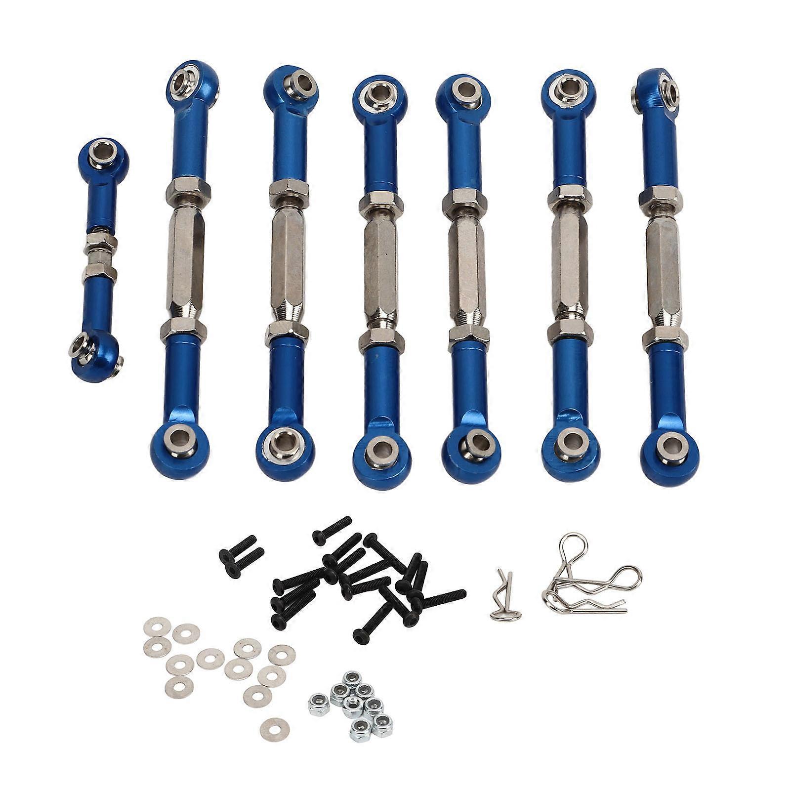 RC Car Tie Rods Full Set Aluminium Alloy Steel Turnbuckles for Traxxas SLASH 1/10 Short Course Upgrade Parts Dark Blue