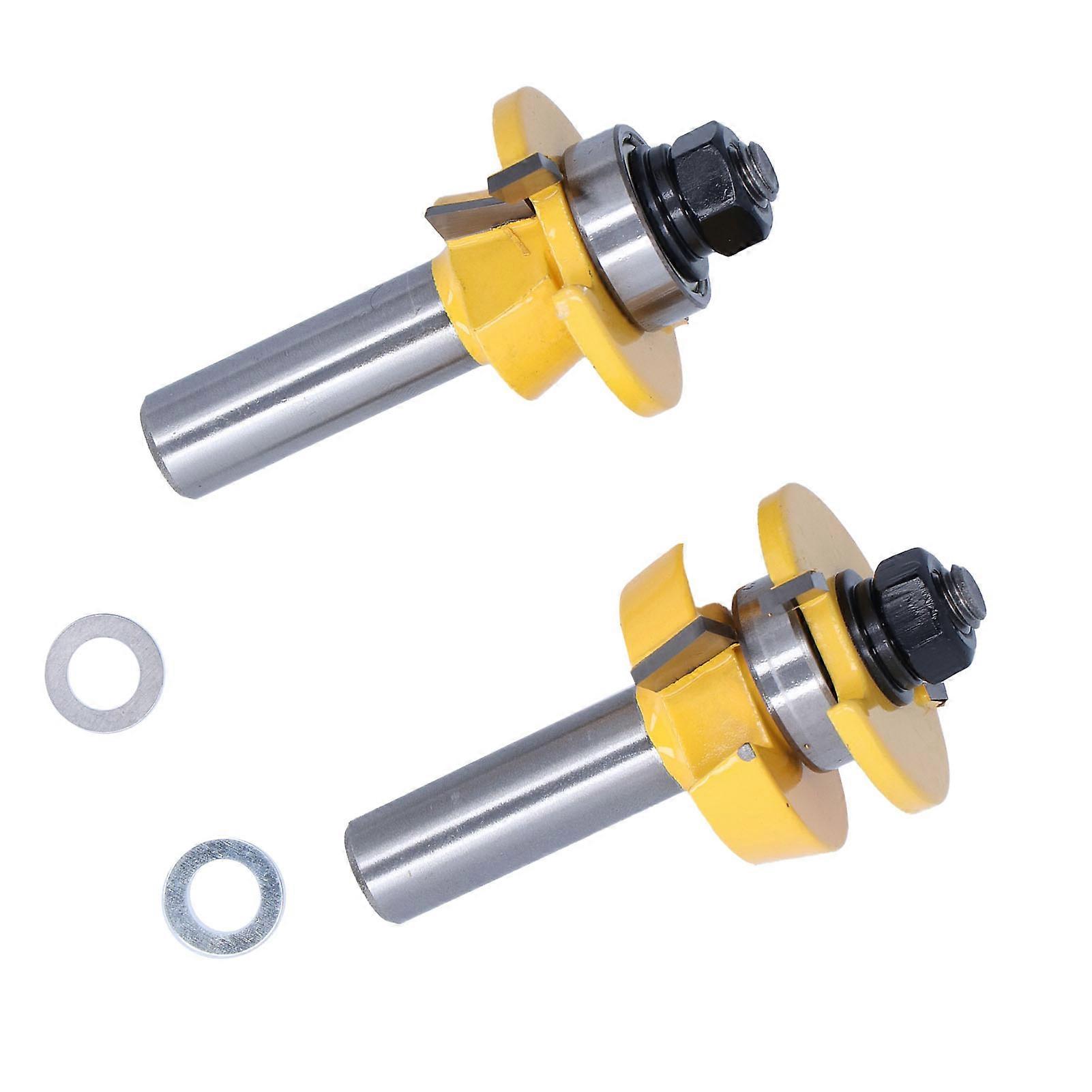 2Pcs 1/2in Router Bit Metal Milling Cutter Set for Wood 40mm