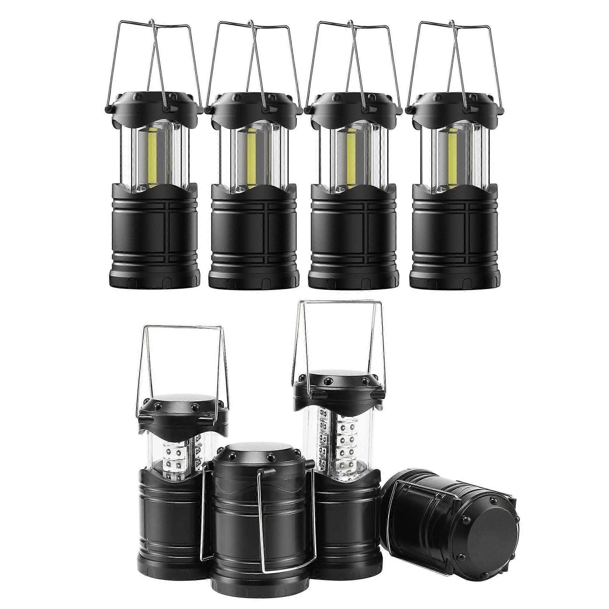 LED Camping Lantern, 8 Pack Battery Powered Flashlight for Power Outages, Collapsible Light