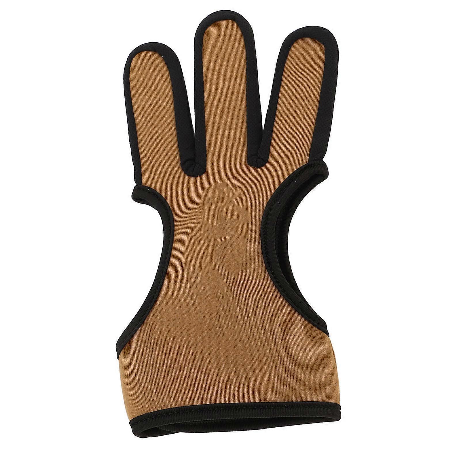 3 Fingers Comfortable Neoprene Flexible Protective Archery Shooting Gloves Tab Finger Protector