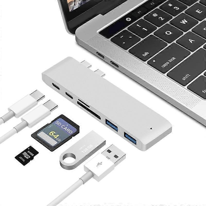 USB-C to HDMI Docking Station , Specification: 6 in 1 Silver 6 in 1 Silver