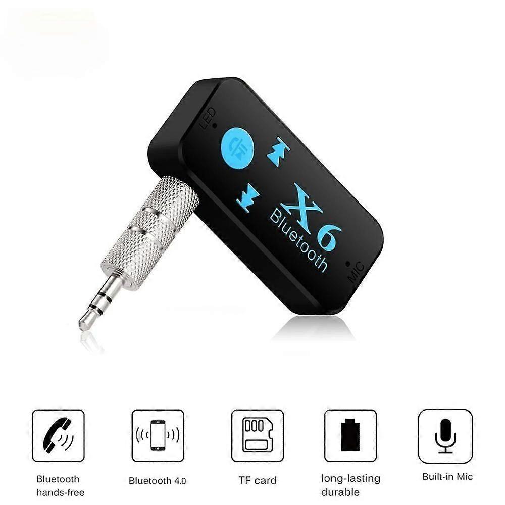 X6 car bluetooth receiver-audio bluetooth receiver can insert TF card while charging while using Walkman