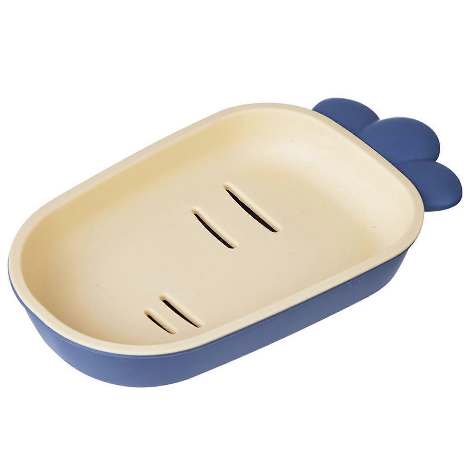 Portable Carrot Shape Soap Box Non-Slip Washable Soap Box for Laundry Room Tub Balcony