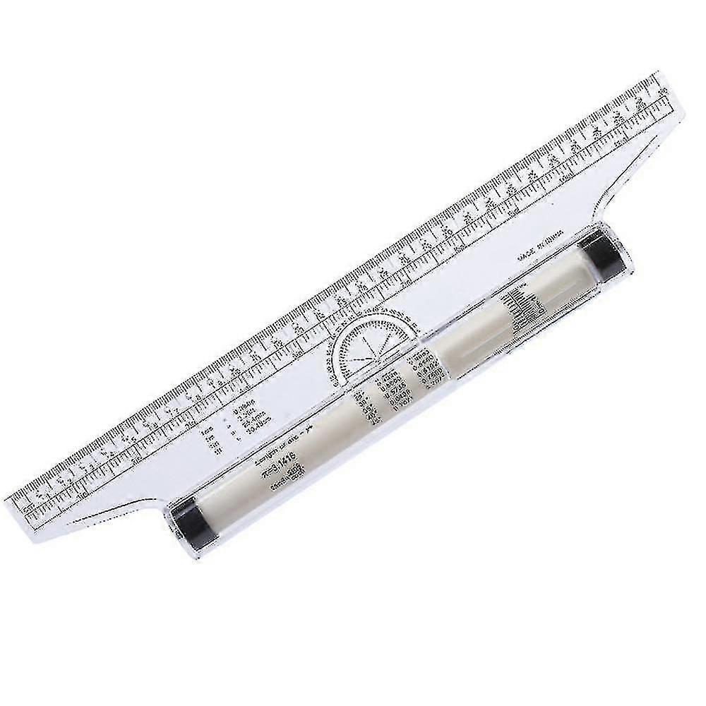 30cm Rolling Parallel Ruler Professional Parallel Roller Ruler Multipurpose Scale Drafting Ruler Protractor Compass For Vertical Parallel Line Geometr