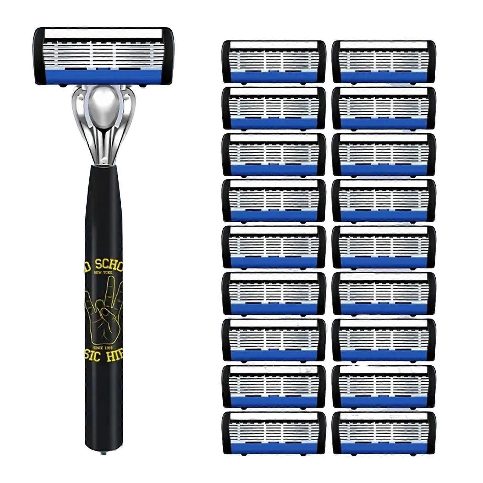 Men's Manual Shave Razors Long Handle 7 Layer Safety Razor