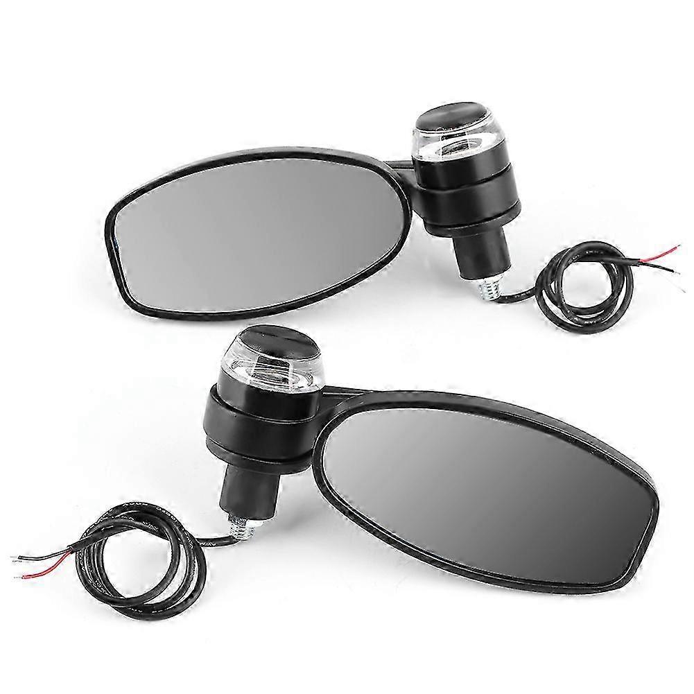 Handlebar Mirrors,2pcs 7/8in Handlebar End Wing Mirror Motorbike Accessory Smooth Operation