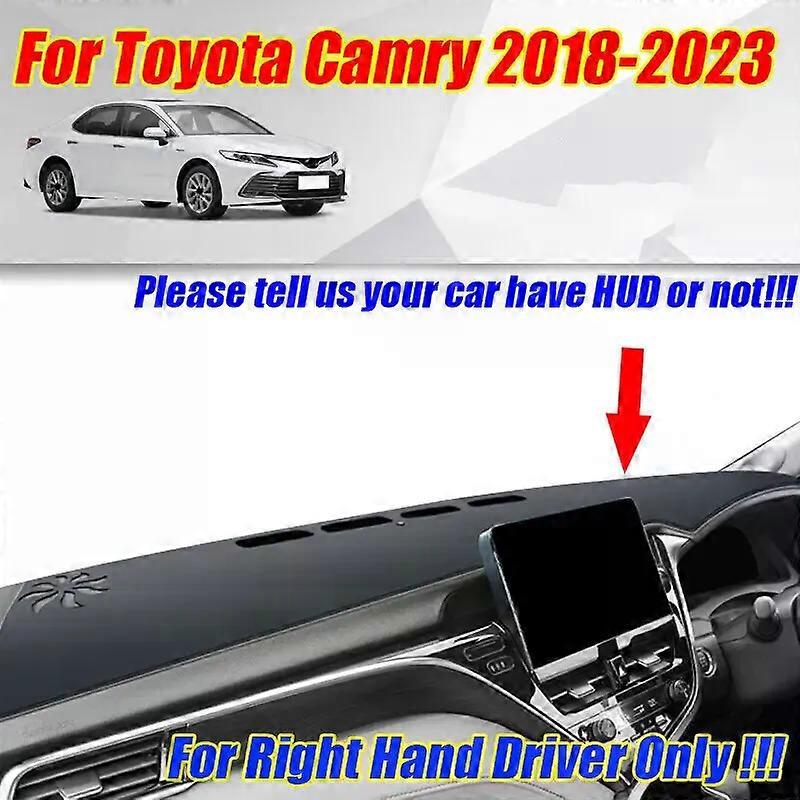 RHD Leder Armaturenbrett Abdeckung Dash Protector Pad Matte Für Toyota Camry 2018-2023