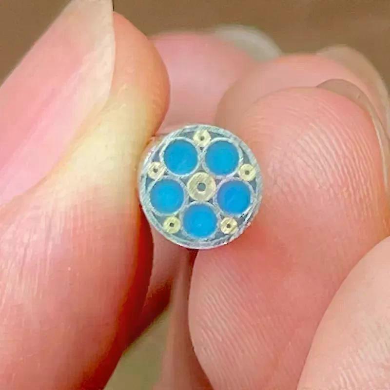 Shibingsheng 1piece 6mm Mosaic Pin for Knife Handle Decorative Rivets Colored Resin Filling Mosaics Rivets Nail Steel Tube Length 60mm